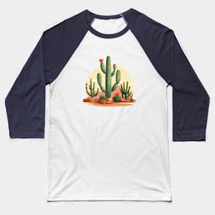 Cactus Retro Style Baseball T-Shirt